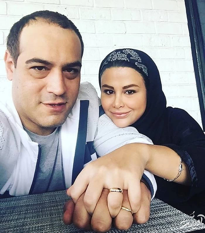 یاسمینا باهر در کنار همسرش امیریل ارجمند یاسمینا باهر و همسرش